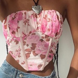 Princess Polly floral corset top